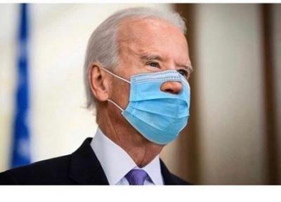 نحوه ماسک زدن جو بایدن، سوژه پسر ترامپ شد